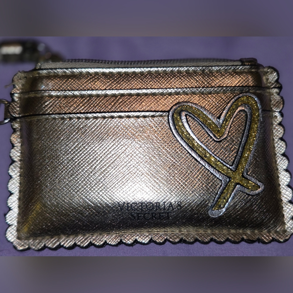 Victoria's Secret Gold Wallet/keychain with Heart Design